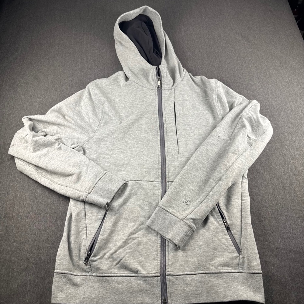 Lululemon City Sweat Full Zip Hoodie Mens Medium Grey Performance Jacket
